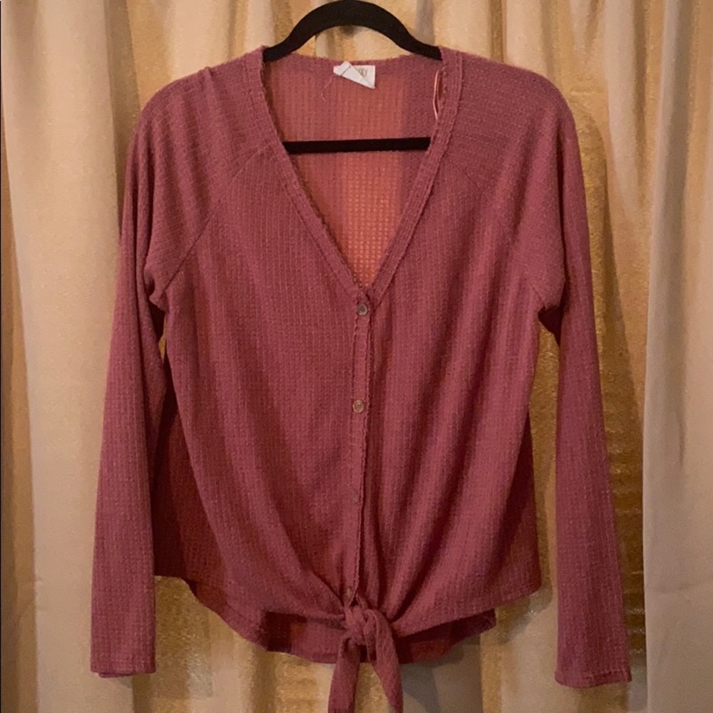 Waffle Knit Top